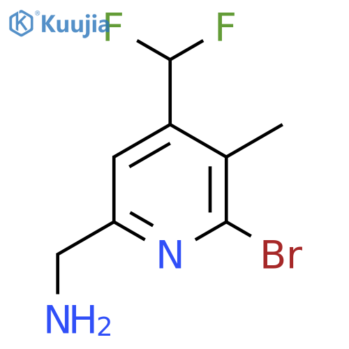 6-(Aminomethyl)-2-bromo-4-(difluoromethyl)-3-methylpyridine structure