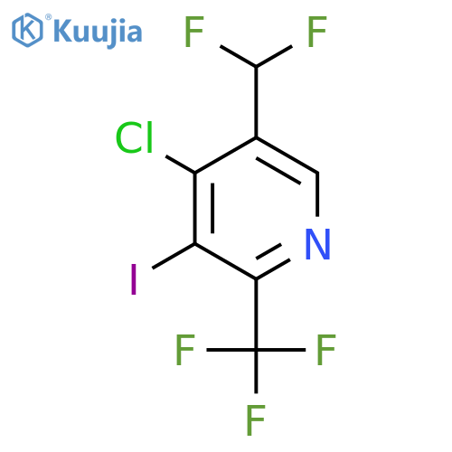 4-Chloro-5-(difluoromethyl)-3-iodo-2-(trifluoromethyl)pyridine structure