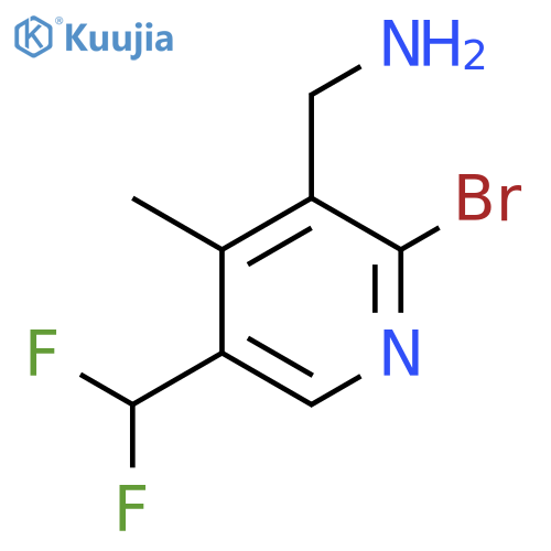 3-(Aminomethyl)-2-bromo-5-(difluoromethyl)-4-methylpyridine structure