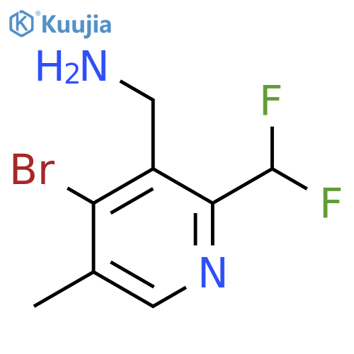 3-(Aminomethyl)-4-bromo-2-(difluoromethyl)-5-methylpyridine structure