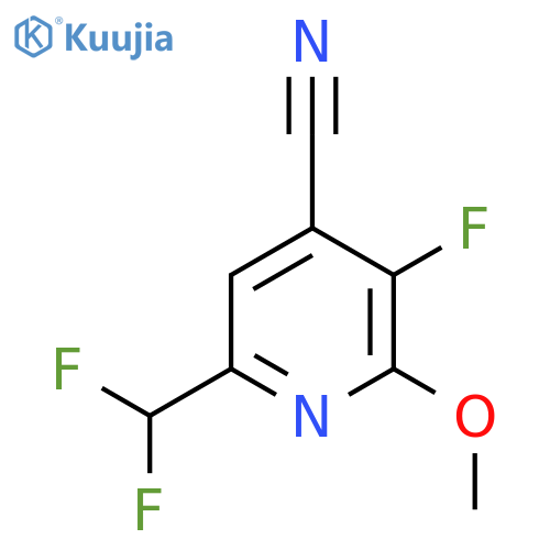 4-Cyano-6-(difluoromethyl)-3-fluoro-2-methoxypyridine structure