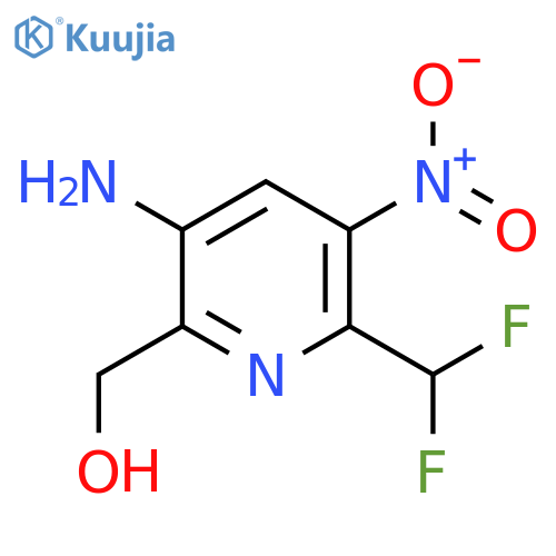 5-Amino-2-(difluoromethyl)-3-nitropyridine-6-methanol structure