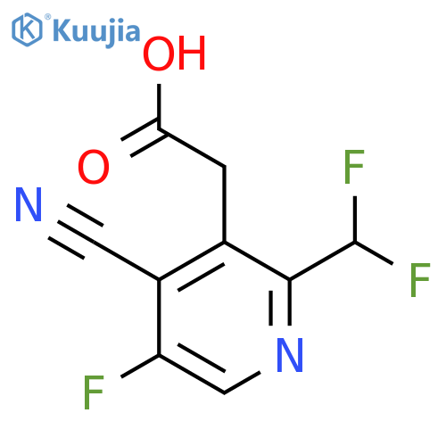 4-Cyano-2-(difluoromethyl)-5-fluoropyridine-3-acetic acid structure