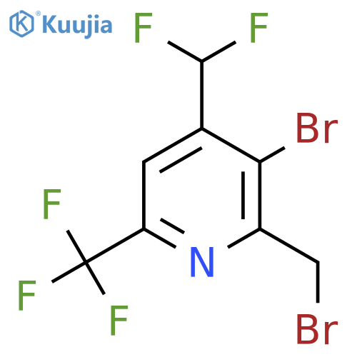 3-Bromo-2-(bromomethyl)-4-(difluoromethyl)-6-(trifluoromethyl)pyridine structure