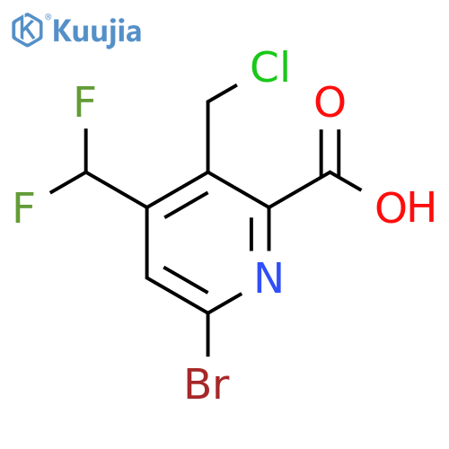 6-Bromo-3-(chloromethyl)-4-(difluoromethyl)pyridine-2-carboxylic acid structure