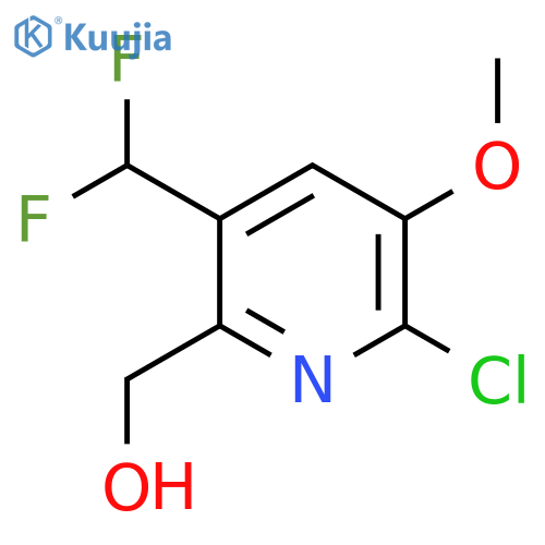 2-Chloro-5-(difluoromethyl)-3-methoxypyridine-6-methanol structure