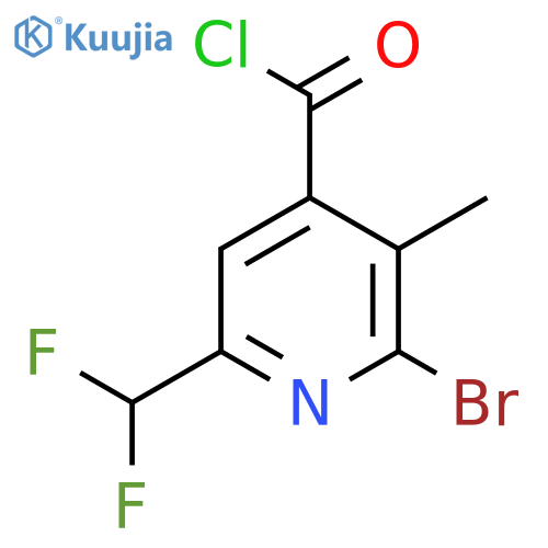 2-Bromo-6-(difluoromethyl)-3-methylpyridine-4-carbonyl chloride structure