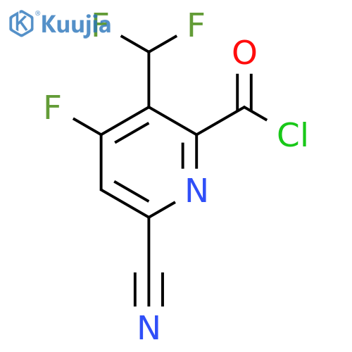6-Cyano-3-(difluoromethyl)-4-fluoropyridine-2-carbonyl chloride structure