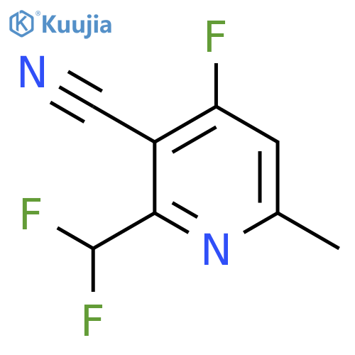 3-Cyano-2-(difluoromethyl)-4-fluoro-6-methylpyridine structure