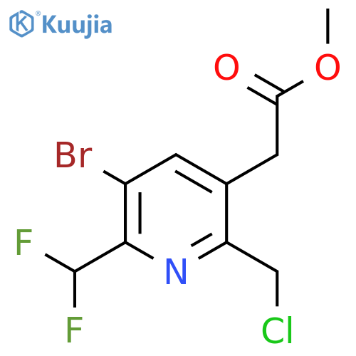 Methyl 3-bromo-6-(chloromethyl)-2-(difluoromethyl)pyridine-5-acetate structure