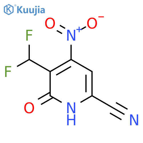 6-Cyano-3-(difluoromethyl)-2-hydroxy-4-nitropyridine structure