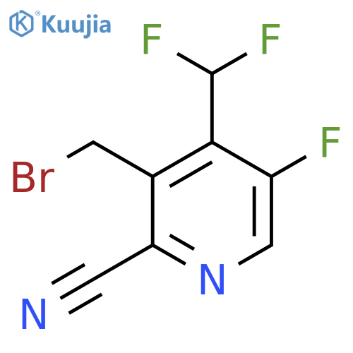 3-(Bromomethyl)-2-cyano-4-(difluoromethyl)-5-fluoropyridine structure