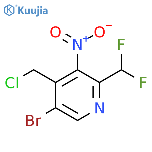 5-Bromo-4-(chloromethyl)-2-(difluoromethyl)-3-nitropyridine structure