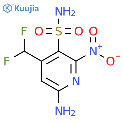6-Amino-4-(difluoromethyl)-2-nitropyridine-3-sulfonamide structure