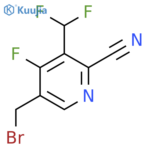 5-(Bromomethyl)-2-cyano-3-(difluoromethyl)-4-fluoropyridine structure