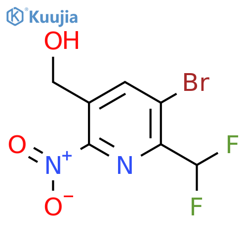 3-Bromo-2-(difluoromethyl)-6-nitropyridine-5-methanol structure
