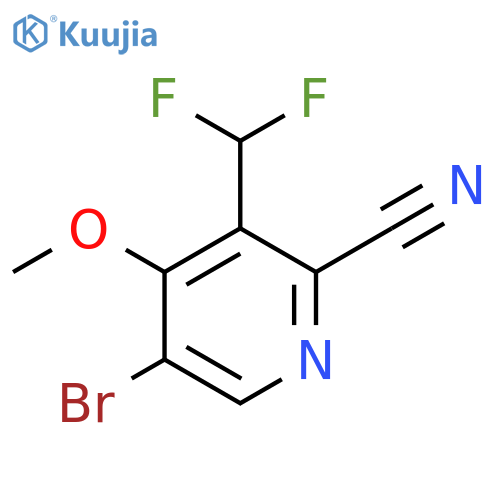 5-Bromo-2-cyano-3-(difluoromethyl)-4-methoxypyridine structure