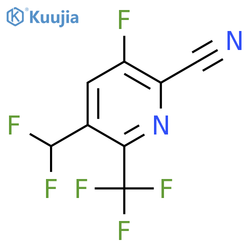 2-Cyano-5-(difluoromethyl)-3-fluoro-6-(trifluoromethyl)pyridine structure
