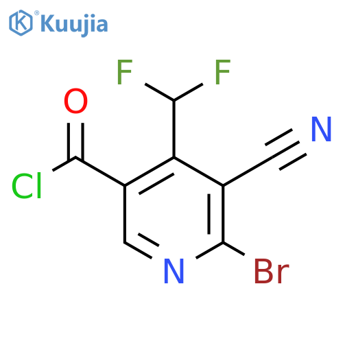 2-Bromo-3-cyano-4-(difluoromethyl)pyridine-5-carbonyl chloride structure