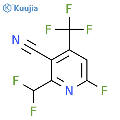 3-Cyano-2-(difluoromethyl)-6-fluoro-4-(trifluoromethyl)pyridine structure
