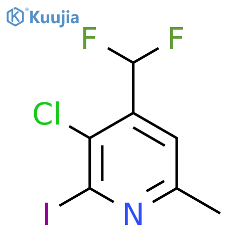 3-Chloro-4-(difluoromethyl)-2-iodo-6-methylpyridine structure