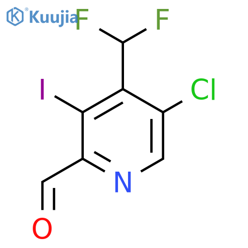 5-Chloro-4-(difluoromethyl)-3-iodopyridine-2-carboxaldehyde structure