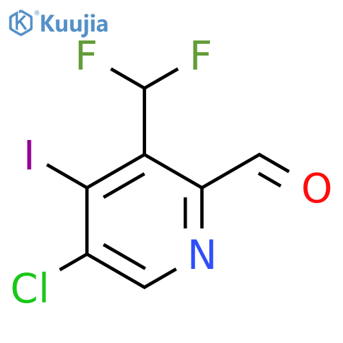 5-Chloro-3-(difluoromethyl)-4-iodopyridine-2-carboxaldehyde structure