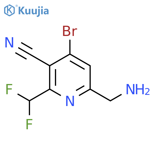 6-(Aminomethyl)-4-bromo-3-cyano-2-(difluoromethyl)pyridine structure