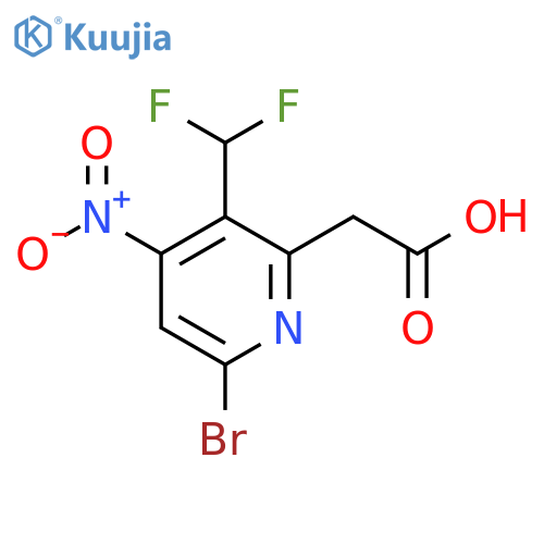 6-Bromo-3-(difluoromethyl)-4-nitropyridine-2-acetic acid structure