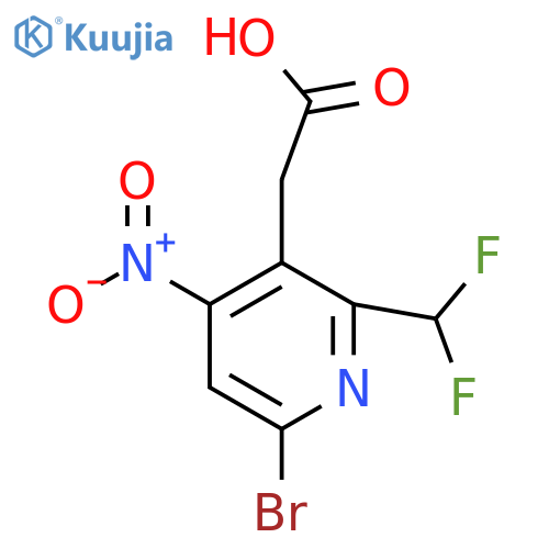 6-Bromo-2-(difluoromethyl)-4-nitropyridine-3-acetic acid structure
