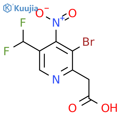 3-Bromo-5-(difluoromethyl)-4-nitropyridine-2-acetic acid structure