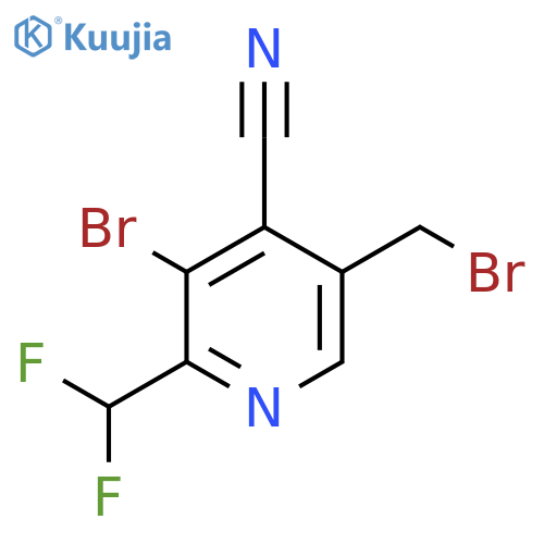3-Bromo-5-(bromomethyl)-4-cyano-2-(difluoromethyl)pyridine structure