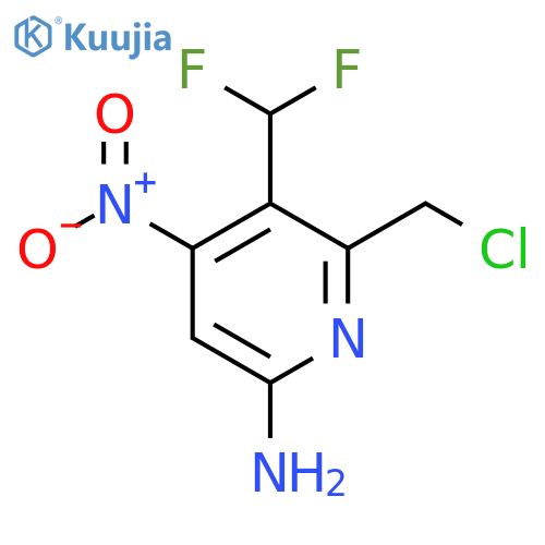 6-Amino-2-(chloromethyl)-3-(difluoromethyl)-4-nitropyridine structure