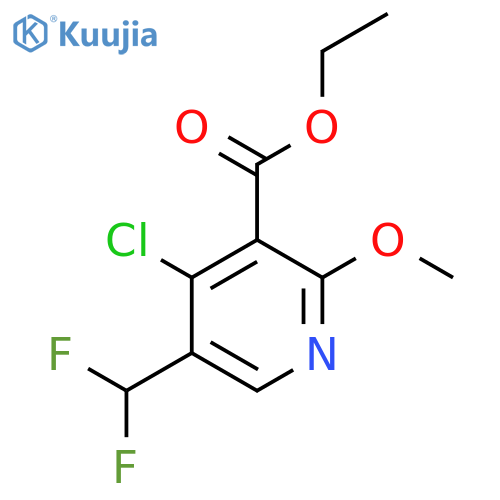 Ethyl 4-chloro-5-(difluoromethyl)-2-methoxypyridine-3-carboxylate structure