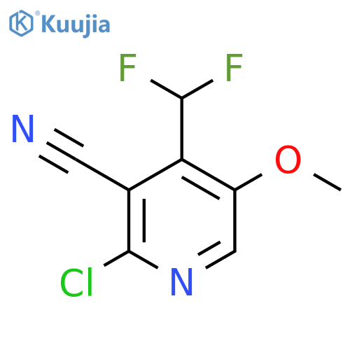 2-Chloro-3-cyano-4-(difluoromethyl)-5-methoxypyridine structure