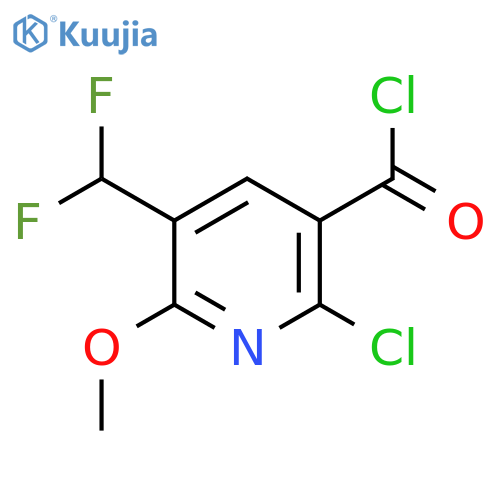 2-Chloro-5-(difluoromethyl)-6-methoxypyridine-3-carbonyl chloride structure