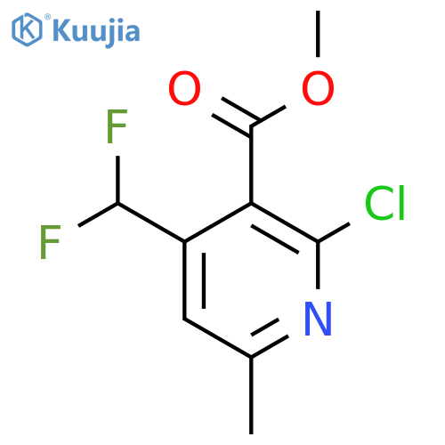 Methyl 2-chloro-4-(difluoromethyl)-6-methylpyridine-3-carboxylate structure