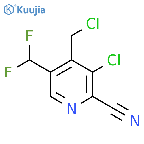 3-Chloro-4-(chloromethyl)-2-cyano-5-(difluoromethyl)pyridine structure