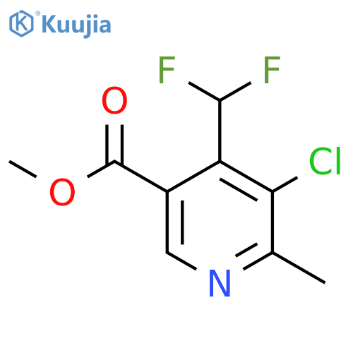 Methyl 3-chloro-4-(difluoromethyl)-2-methylpyridine-5-carboxylate structure