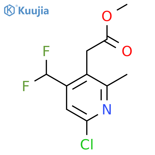 Methyl 6-chloro-4-(difluoromethyl)-2-methylpyridine-3-acetate structure