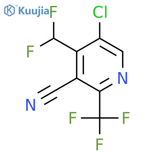 5-Chloro-3-cyano-4-(difluoromethyl)-2-(trifluoromethyl)pyridine structure