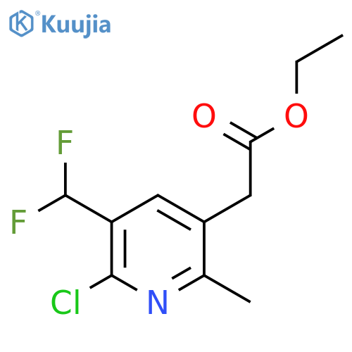 Ethyl 2-chloro-3-(difluoromethyl)-6-methylpyridine-5-acetate structure
