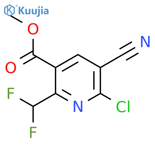 Methyl 2-chloro-3-cyano-6-(difluoromethyl)pyridine-5-carboxylate structure