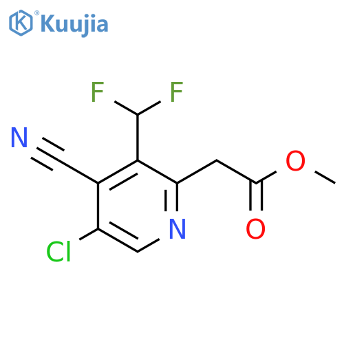 Methyl 5-chloro-4-cyano-3-(difluoromethyl)pyridine-2-acetate structure