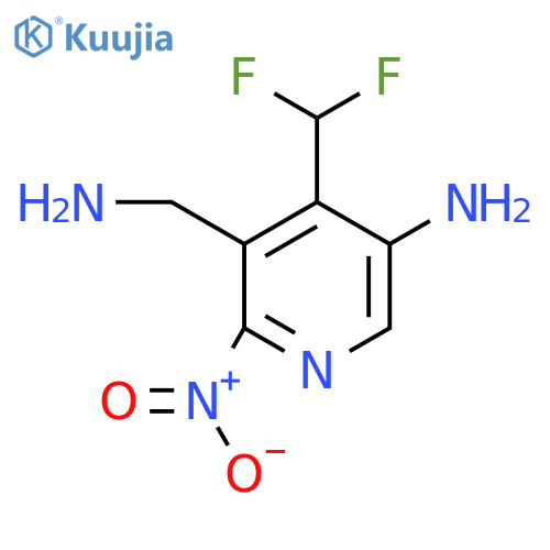 5-Amino-3-(aminomethyl)-4-(difluoromethyl)-2-nitropyridine structure