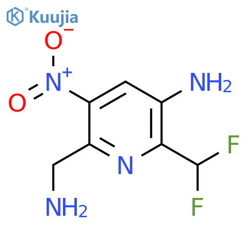 3-Amino-6-(aminomethyl)-2-(difluoromethyl)-5-nitropyridine structure