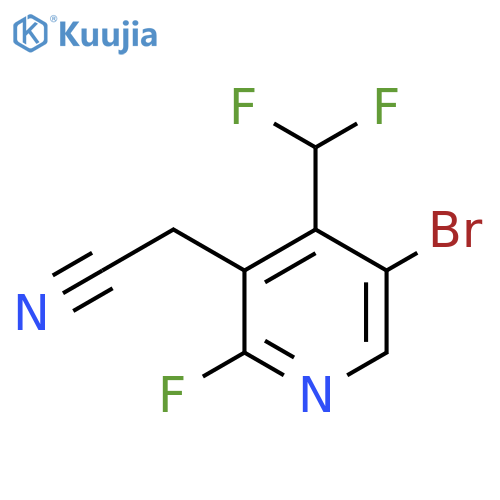5-Bromo-4-(difluoromethyl)-2-fluoropyridine-3-acetonitrile structure