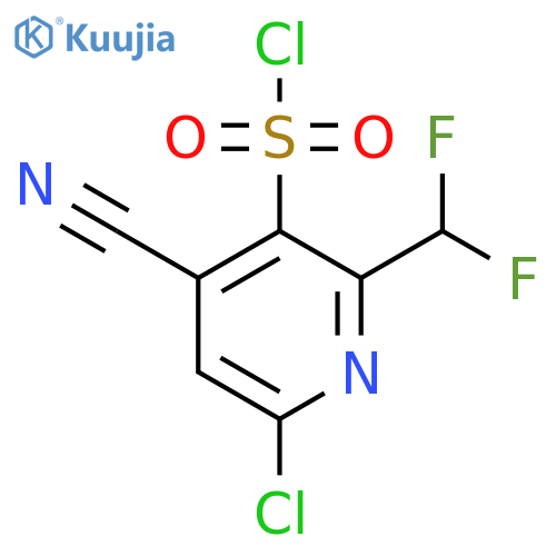 6-Chloro-4-cyano-2-(difluoromethyl)pyridine-3-sulfonyl chloride structure