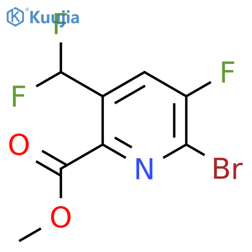 Methyl 2-bromo-5-(difluoromethyl)-3-fluoropyridine-6-carboxylate structure