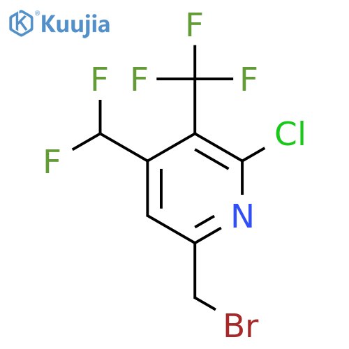 6-(Bromomethyl)-2-chloro-4-(difluoromethyl)-3-(trifluoromethyl)pyridine structure